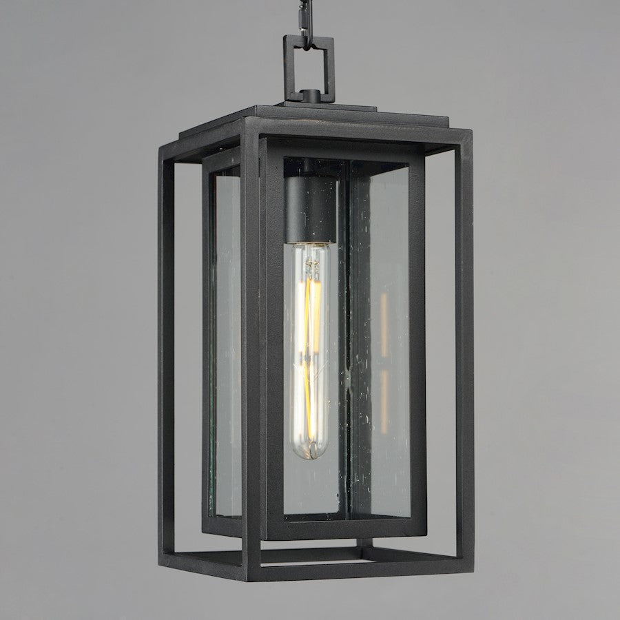 Maxim Lighting Cabana 1 Light Outdoor Hanging Pendant, Black/Seedy