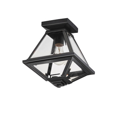 Maxim Lighting Prism 1 Light 9" Flush Mount, Black/Clear - 30560CLBK