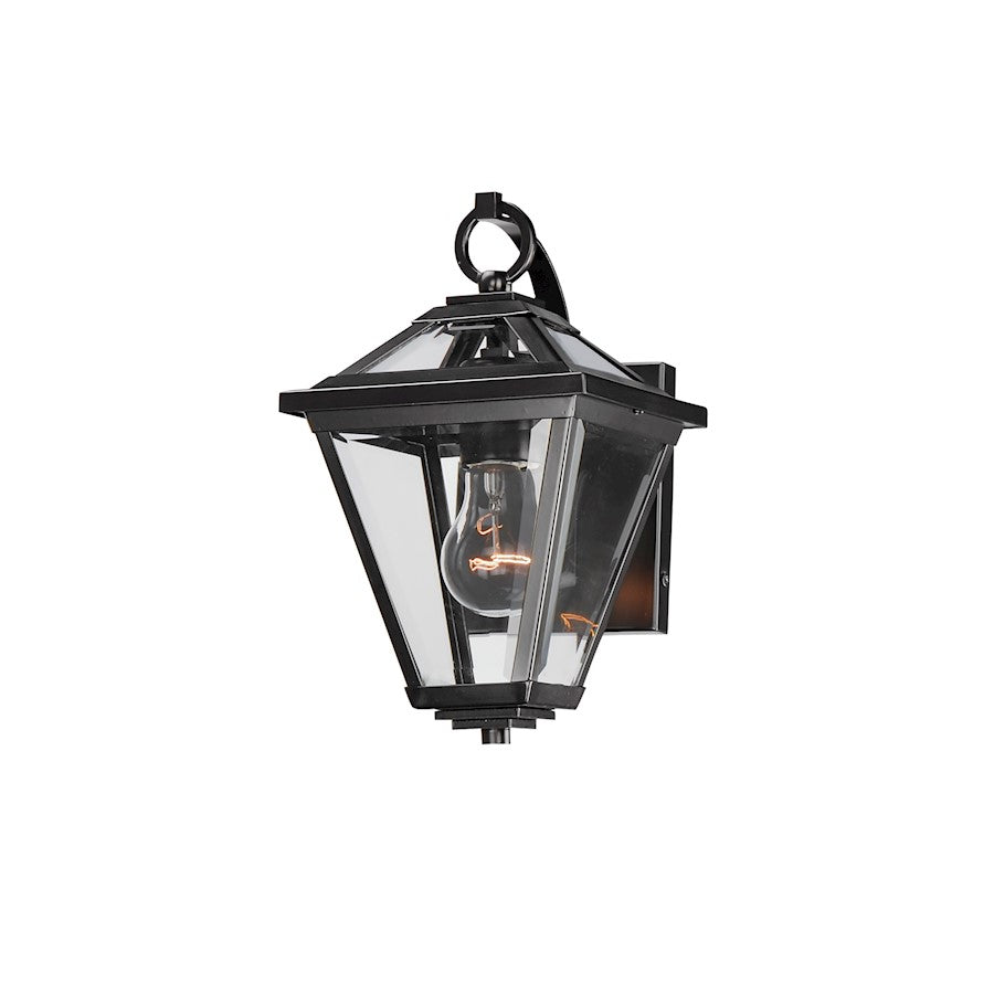 Maxim Lighting Prism 1 Light 12" Outdoor Wall Mount, Black/Clear - 30562CLBK