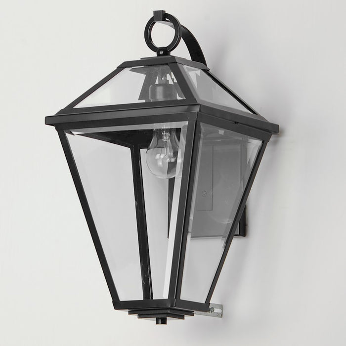 Maxim Lighting Prism 1 Light Outdoor Wall Mount, Black/Clear