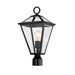 Maxim Lighting Prism 1 Light Outdoor Post Lantern, Black/Clear - 30568CLBK
