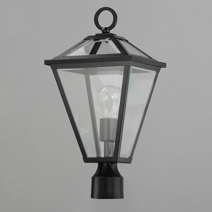 Maxim Lighting Prism 1 Light Outdoor Post Lantern, Black/Clear