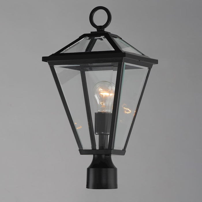 Maxim Lighting Prism 1 Light Outdoor Post Lantern, Black/Clear