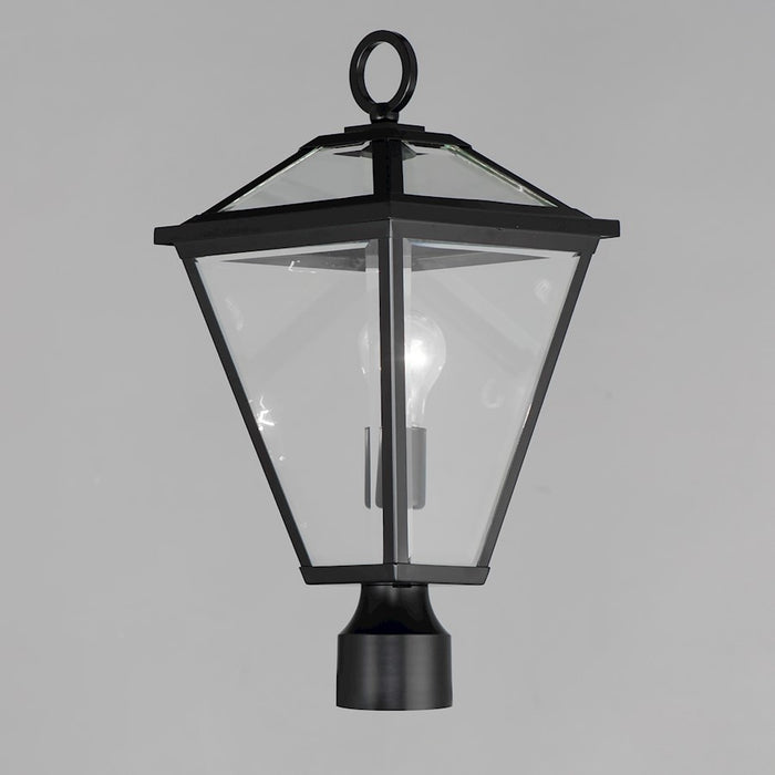 Maxim Lighting Prism 1 Light Outdoor Post Lantern, Black/Clear