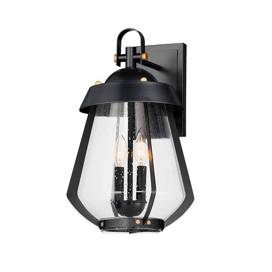 Maxim Lighting Mariner 2Lt Outdoor Wall Mount, Black/Brass/Seedy - 30624CDBKAB