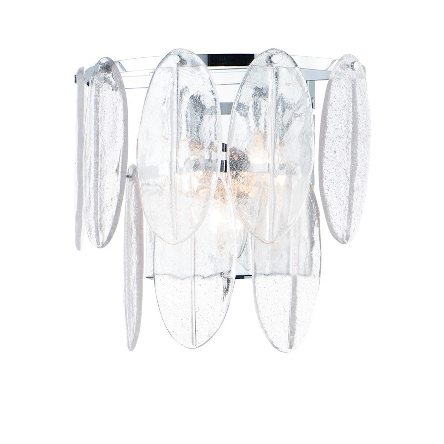 Maxim Lighting Glacier 3-Light Wall Sconce in White/Polished Chrome - 30732CLWTPC