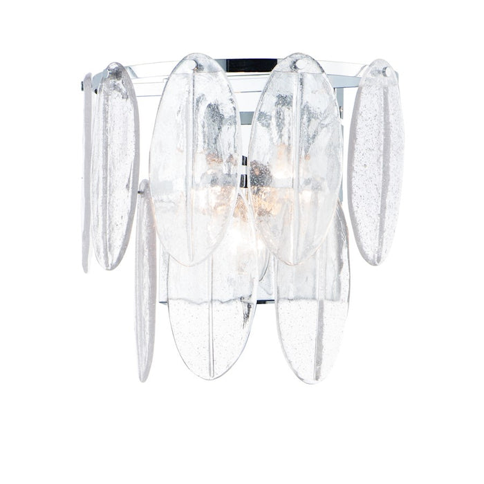 Maxim Lighting Glacier 3-Light Wall Sconce in White/Polished Chrome - 30732CLWTPC