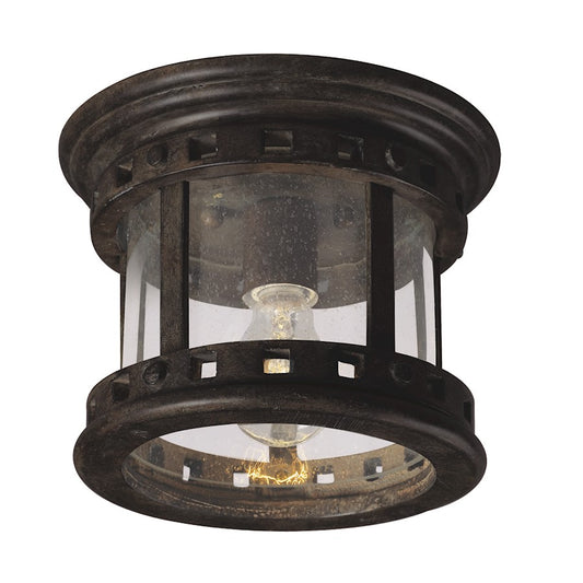 Maxim Santa Barbara Cast 1-Light Outdoor Ceiling Mount, Sienna