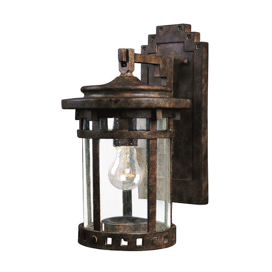 Maxim Santa Barbara Cast 1-Light Outdoor Wall Lantern, Sienna