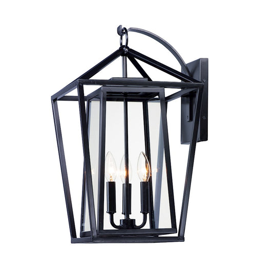 Maxim Lighting Artisan 3-Light Outdoor Wall Sconce, Black