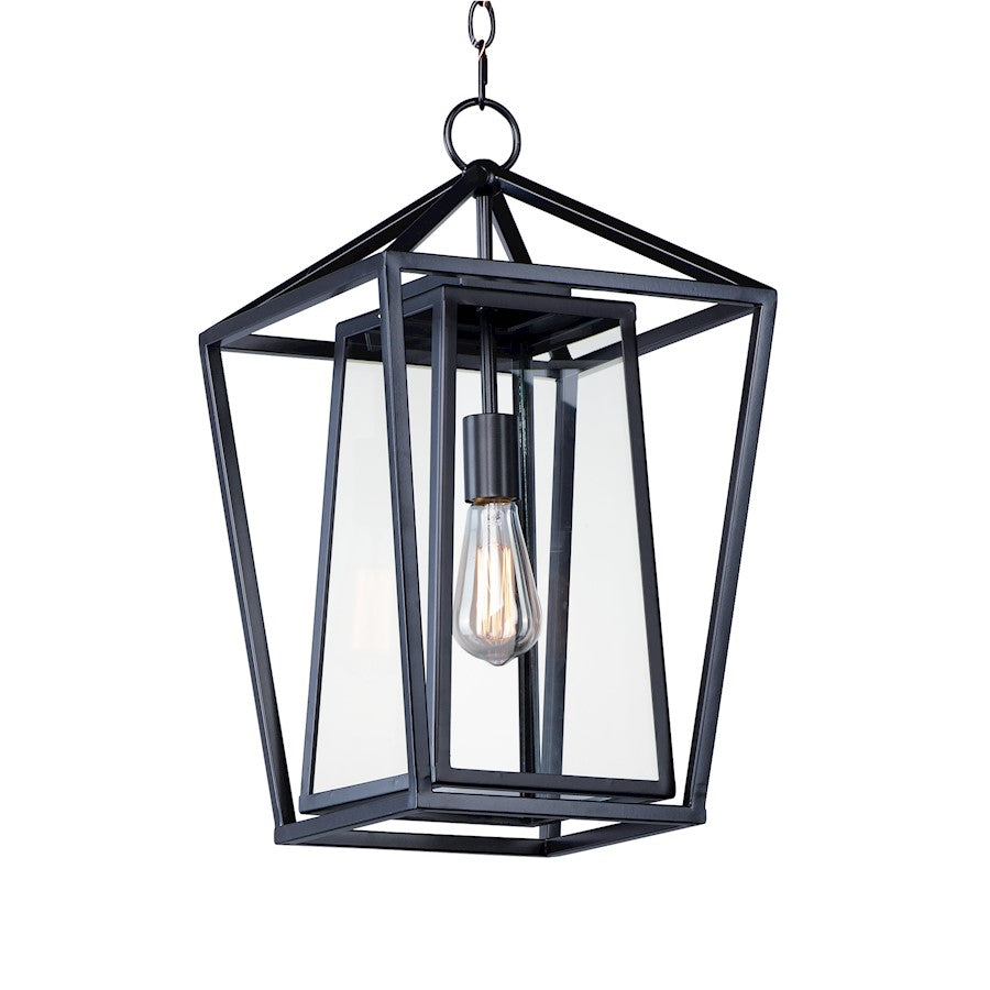 1 Light Outdoor Pendant, Black