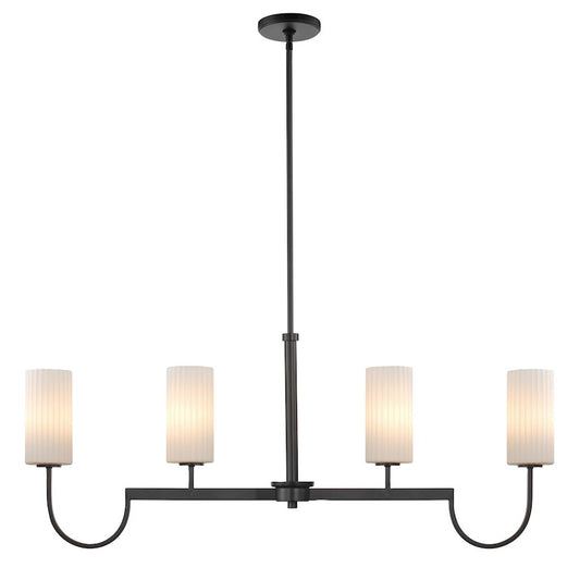 Maxim Lighting Town and Country 4 Lt Linear Pendant, Black/White - 32004SWBK