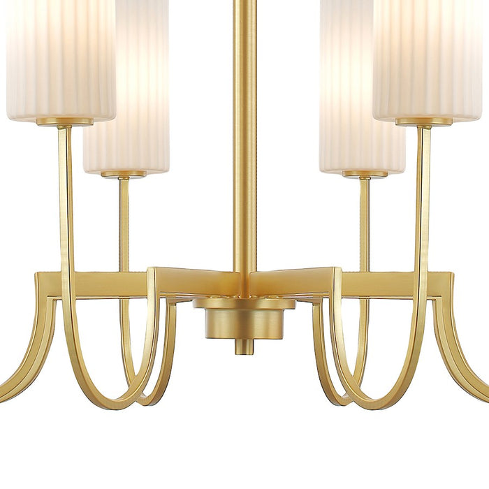 Maxim Lighting Town & Country Chandelier, Brass/White