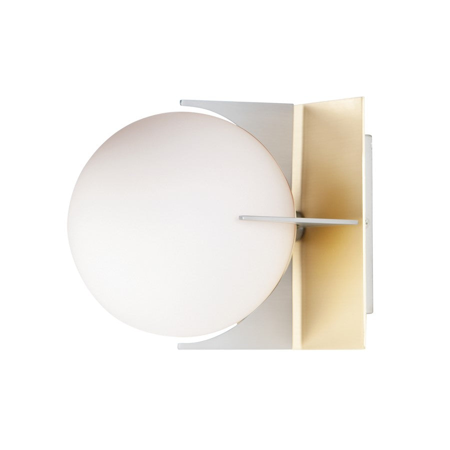 Finn 1-Light Wall Sconce, Satin Brass/Platinum