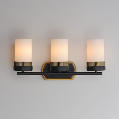 3 Light Bathroom Vanity Light, Black