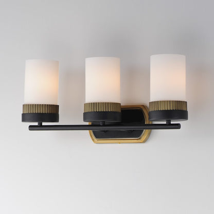 3 Light Bathroom Vanity Light, Black