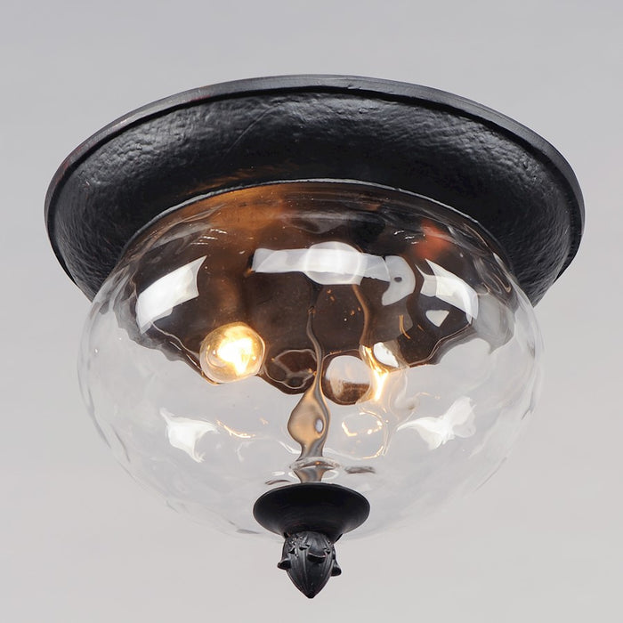 Maxim Lighting Carriage House Dc 2 Light Outdoor Ceiling, Bronze/Water