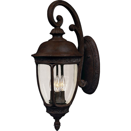 Maxim Knob Hill Cast 3-Light Outdoor Wall Lantern, Sienna