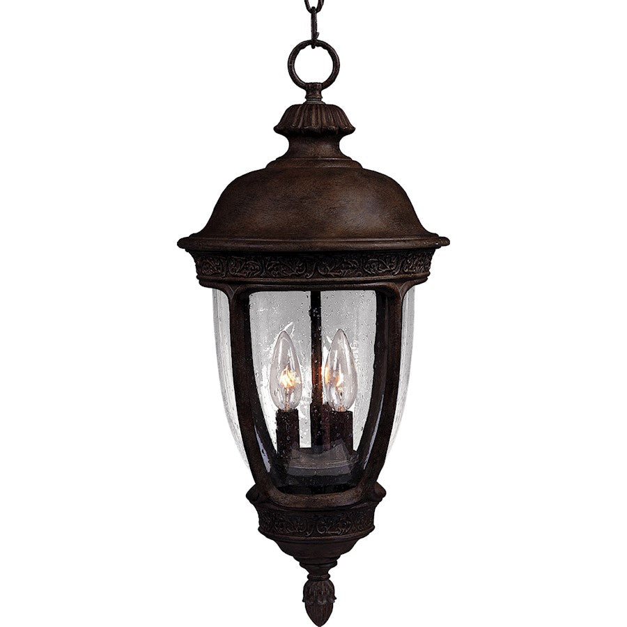 Maxim Knob Hill Cast 3-Light Outdoor Hanging Lantern, Sienna