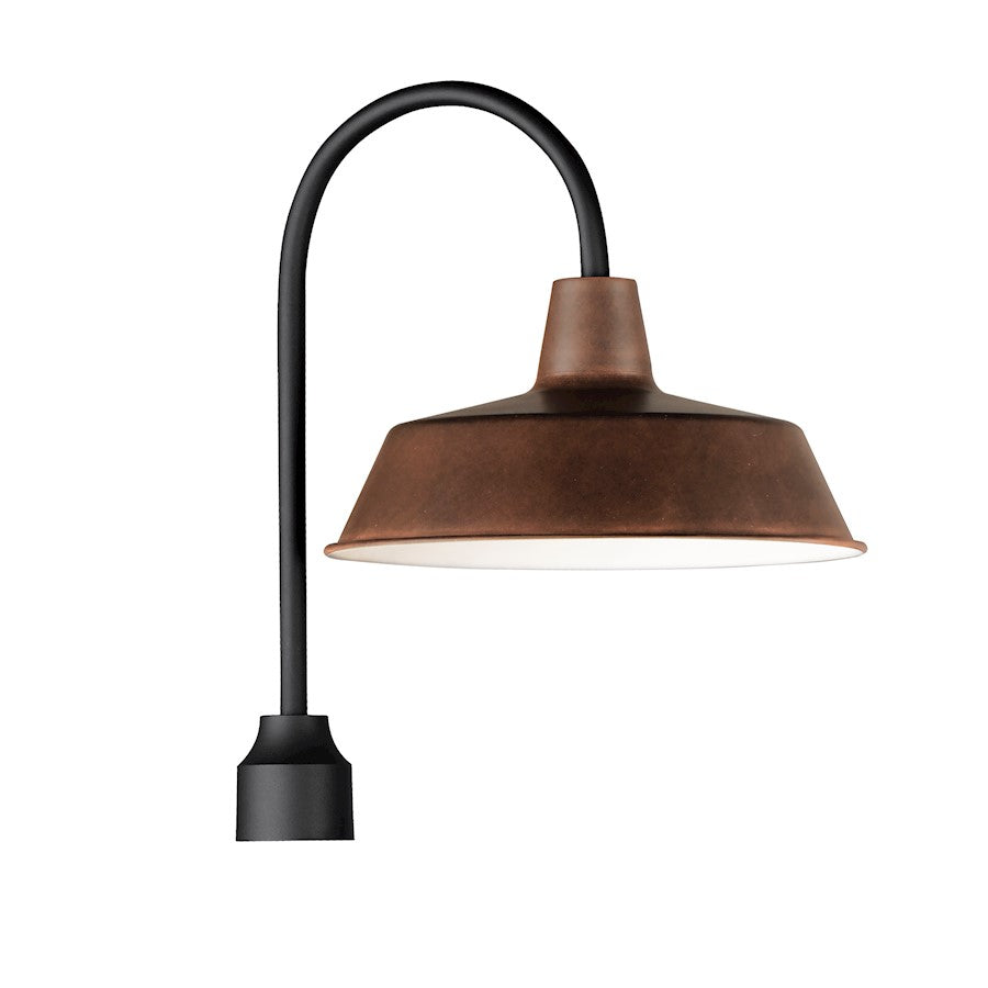 Maxim Lighting Pier M 1Lt Outdoor Post Lantern, Empire Bronze/Black - 35010EBBK