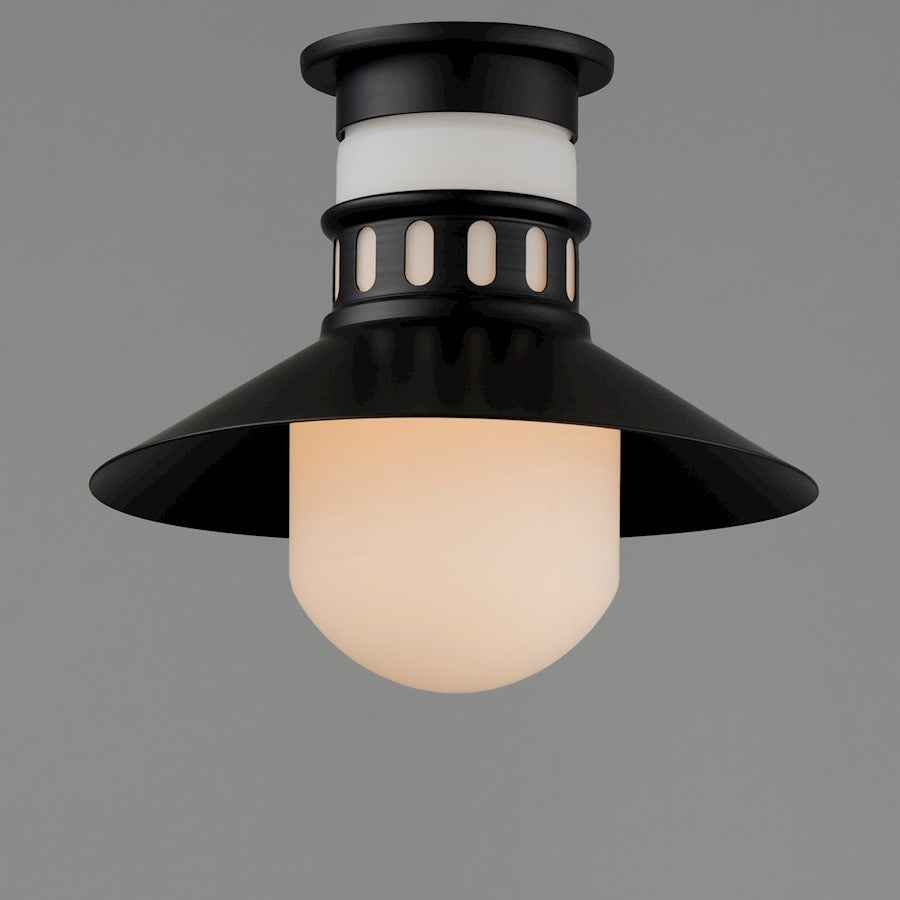 Maxim Admiralty 1 Light Outdoor Flush Mount, Black