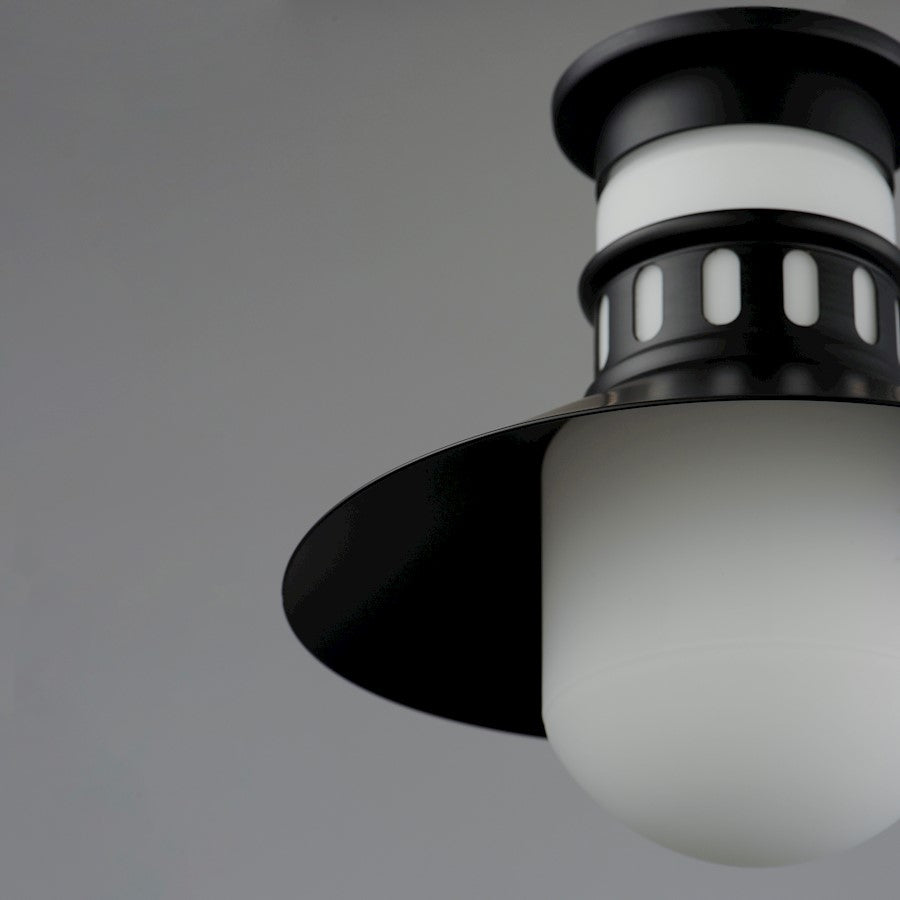 Maxim Admiralty 1 Light Outdoor Flush Mount, Black