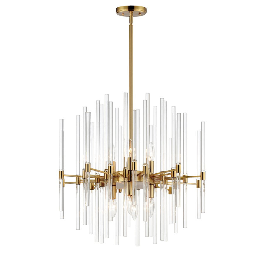 Maxim Lighting Divine 8 Light 22" Chandelier, Heritage/Clear - 38405CLHR