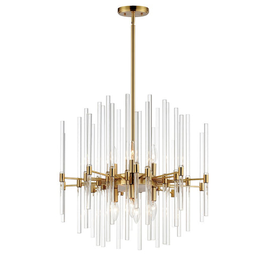 Maxim Lighting Divine 8 Light 22" Chandelier, Heritage/Clear - 38405CLHR