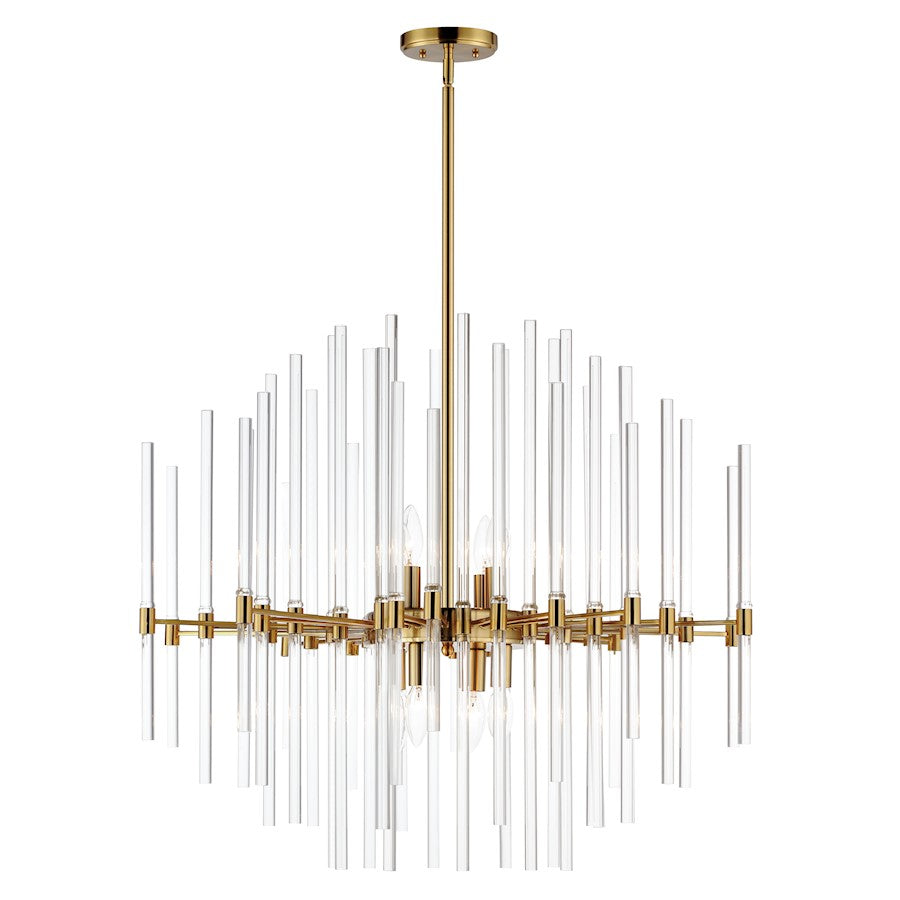 Maxim Lighting Divine 8 Light 26" Chandelier, Heritage/Clear - 38406CLHR