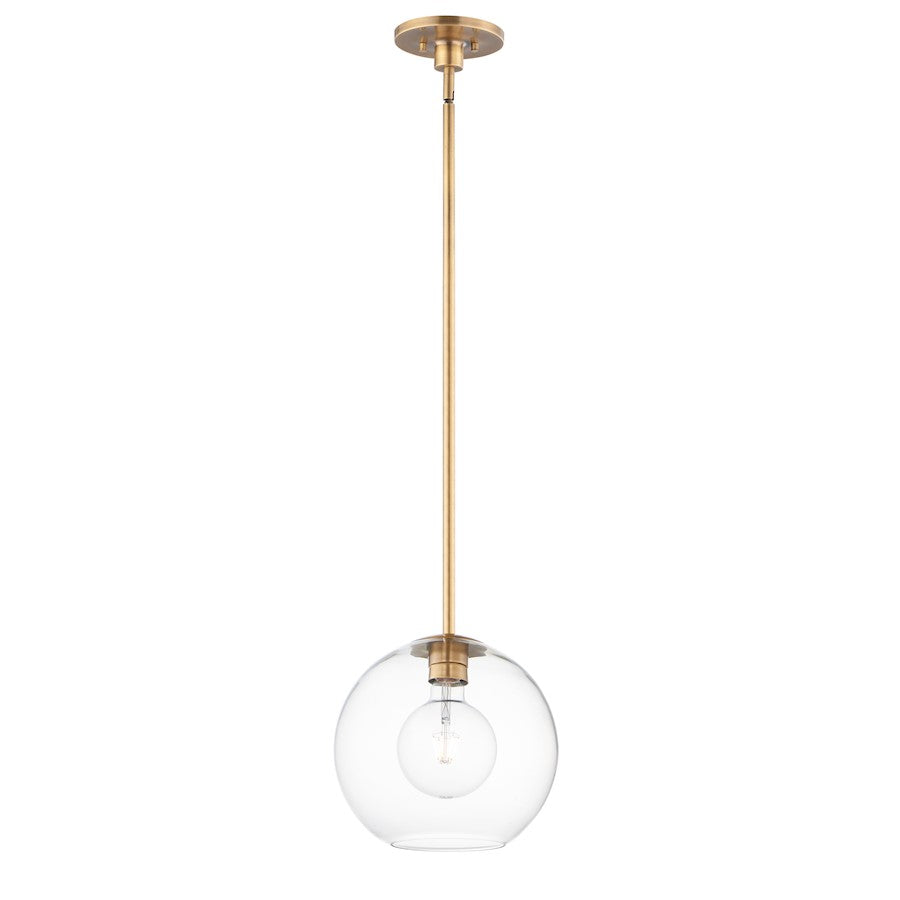 1 Light Large Pendant, Natural Aged Brass