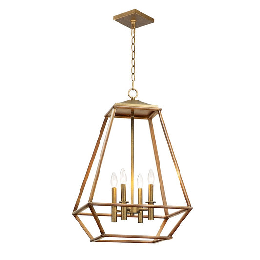 4 Light Foyer Pendant, Hazel