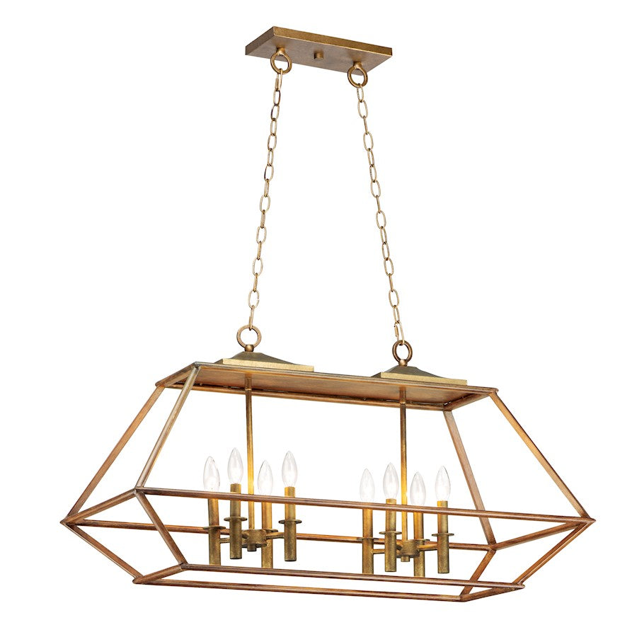 8 Light Linear Pendant, Hazel