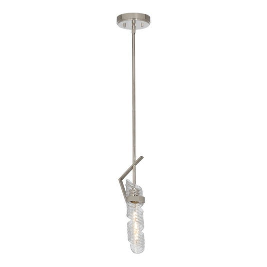 1 Light Pendant, Polished Nickel