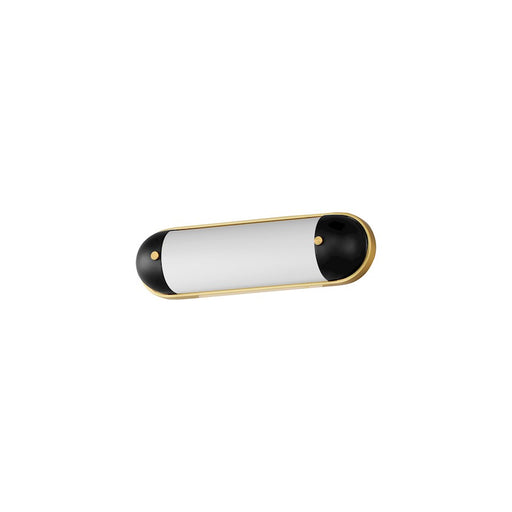 Maxim Lighting Capsule 1Lt 18" LED Wall Sconce, Black/Brass/White - 39561SWBKNAB