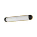 Maxim Lighting Capsule 1Lt 30" LED Wall Sconce, Black/Brass/White - 39563SWBKNAB