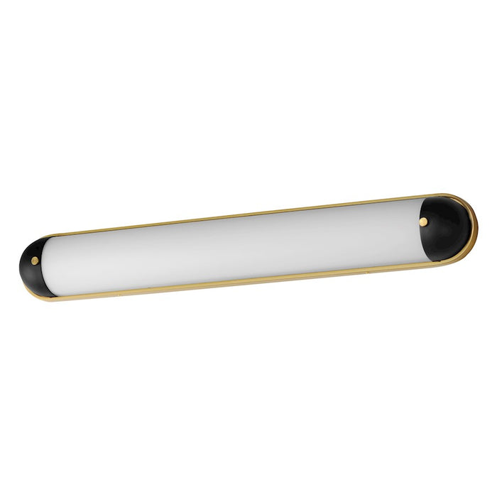 Maxim Lighting Capsule 1Lt 36" LED Wall Sconce, Black/Brass/White - 39564SWBKNAB