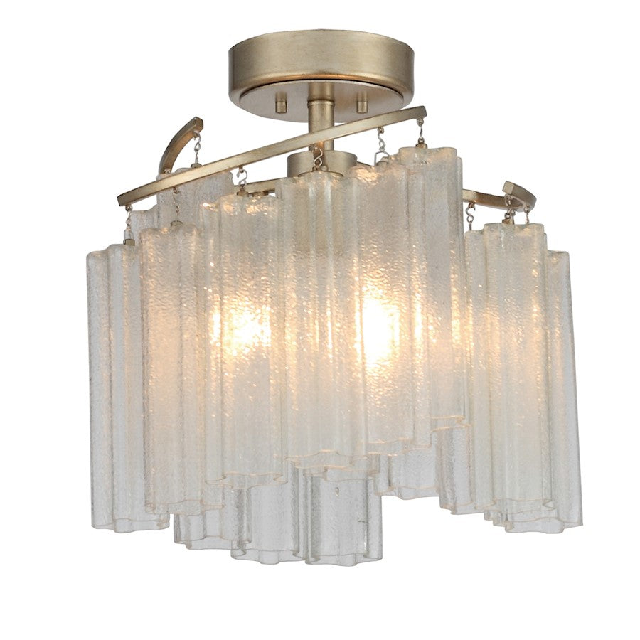 Maxim Lighting Victoria 3 Light Semi Flush, Golden Silver