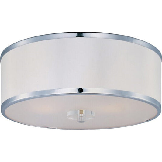 Maxim Metro 3-Light Flush Mount, Polished Chrome