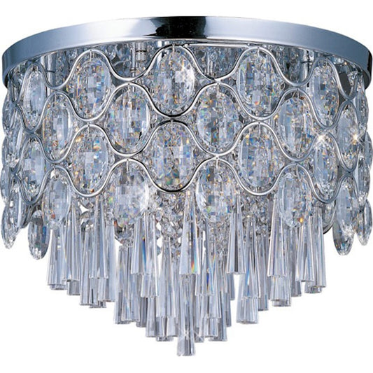 Maxim Lighting Jewel Flush Mount, Polished Chrome