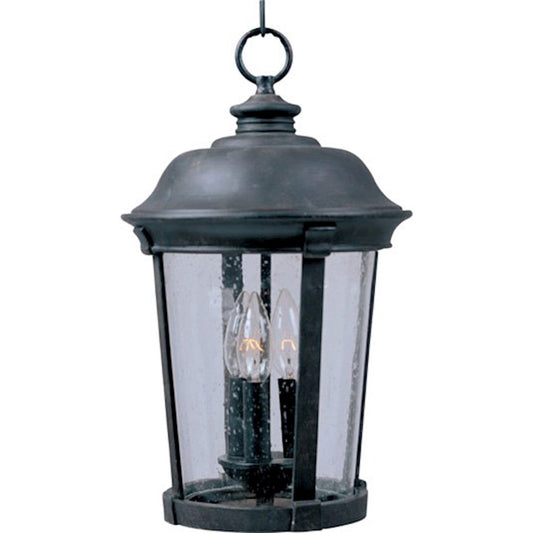 Maxim Dover VX 3-Light Outdoor Hanging Lantern, Bronze