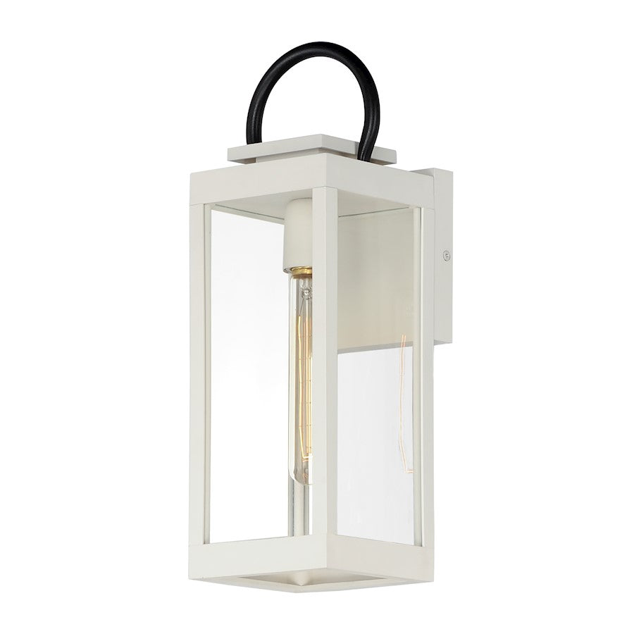 Maxim Lighting Nassau VX 1 Light Med. Outdoor Wall Lantern, WH/BK - 40314CLWTBK