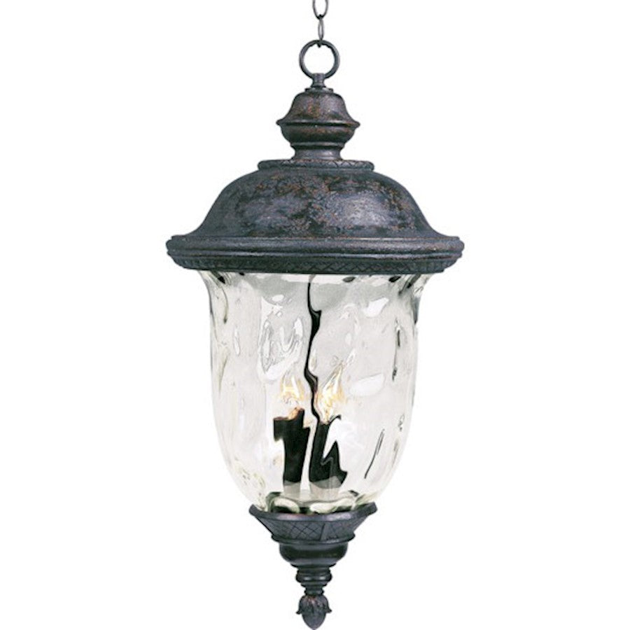 Maxim Carriage House VX 3-Light Outdoor Hanging Lantern, Bronze