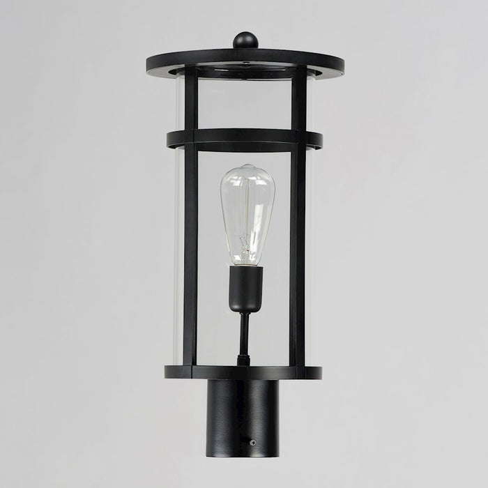 Maxim Lighting Clyde Vx 1 Light Post Lantern, Black/Clear