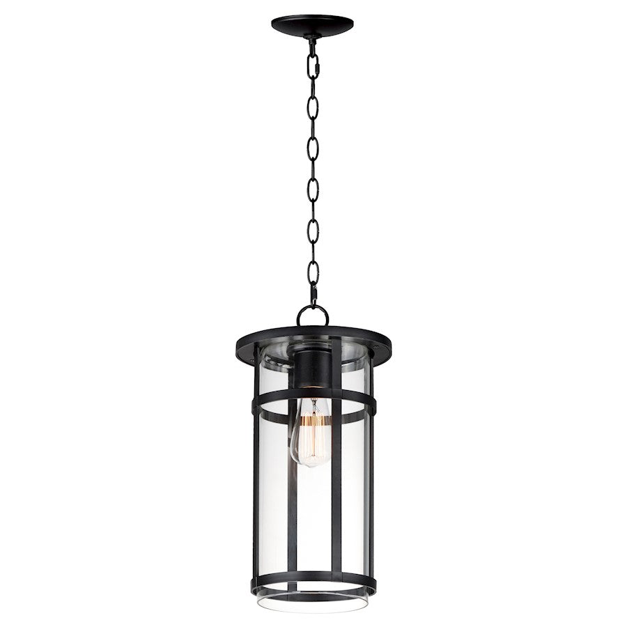 Maxim Lighting Clyde VX 1 Light Outdoor Hanging Pendant, Black/Clear - 40629CLBK