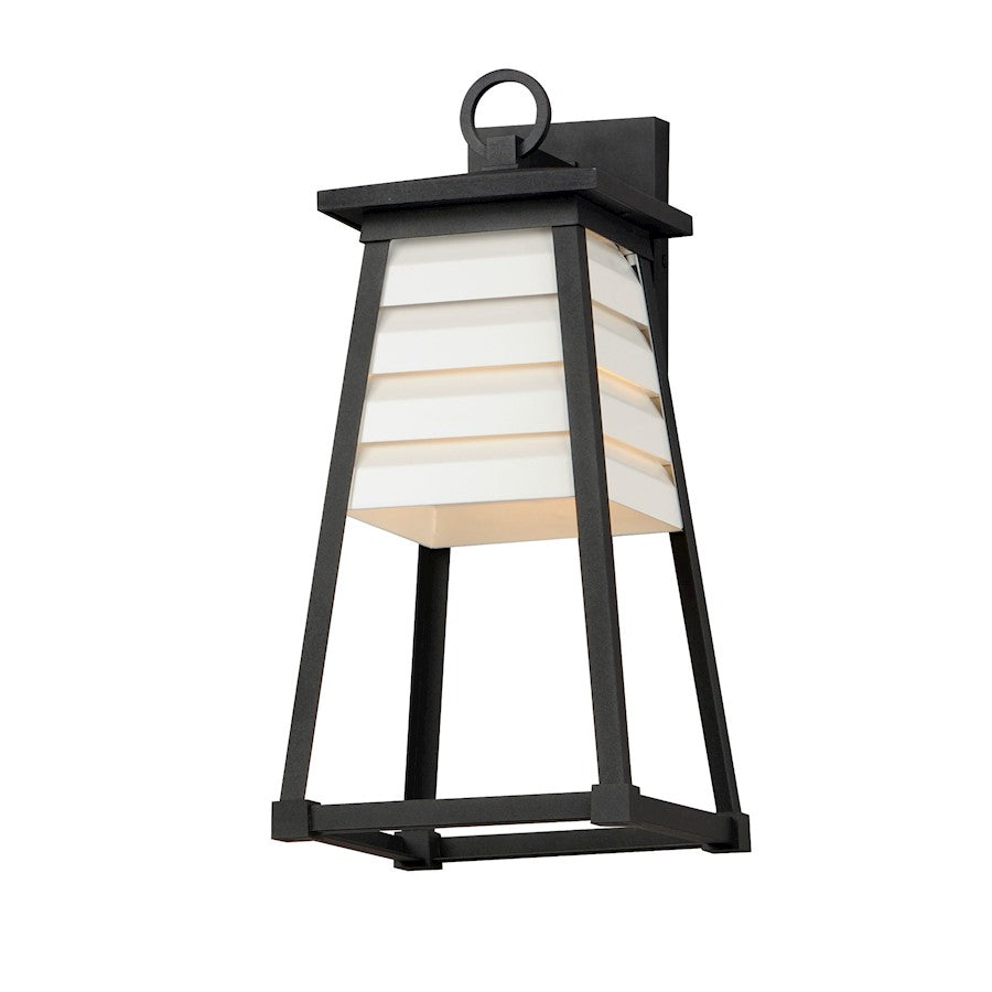 Maxim Lighting Shutters 1 Light Outdoor Wall Mount, White/Black - 40634WTBK