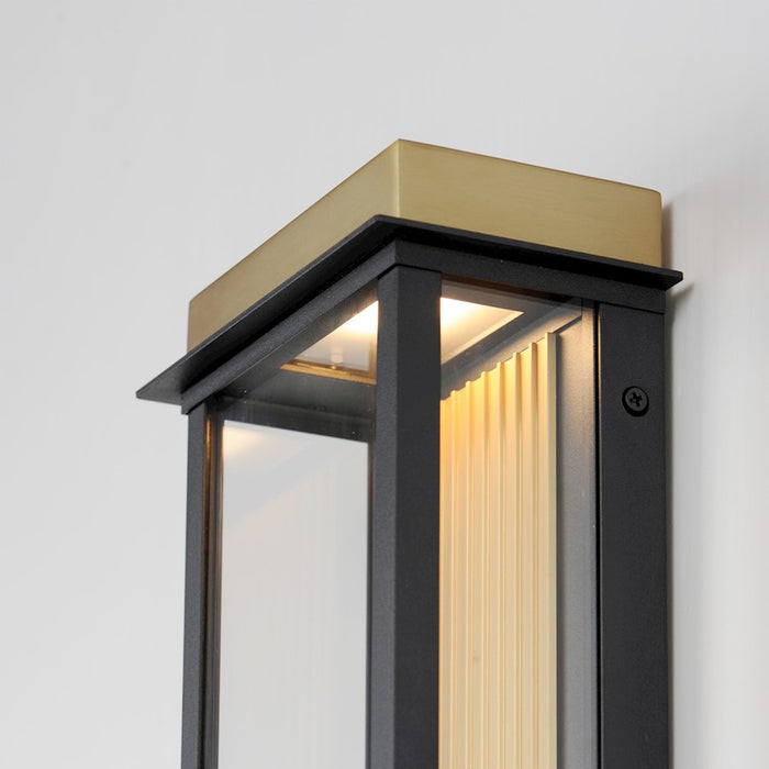 Maxim Lighting Rincon LED 1 Light Outdoor Sconce, Black/Gold