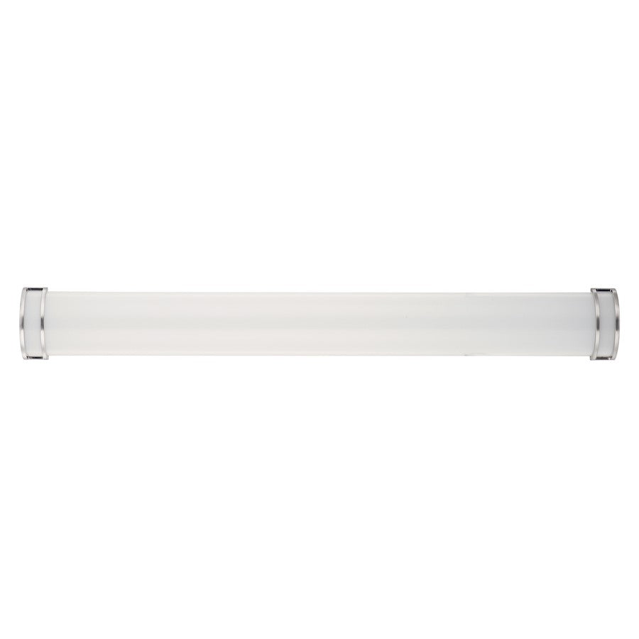 Maxim Lighting Linear LED 1-Light 48" Bath Vanity, Nickel/White - 55536WTSN