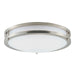 Maxim Lighting Linear LED 1-Light 16" Flush Mount, Nickel/White - 55544WTSN
