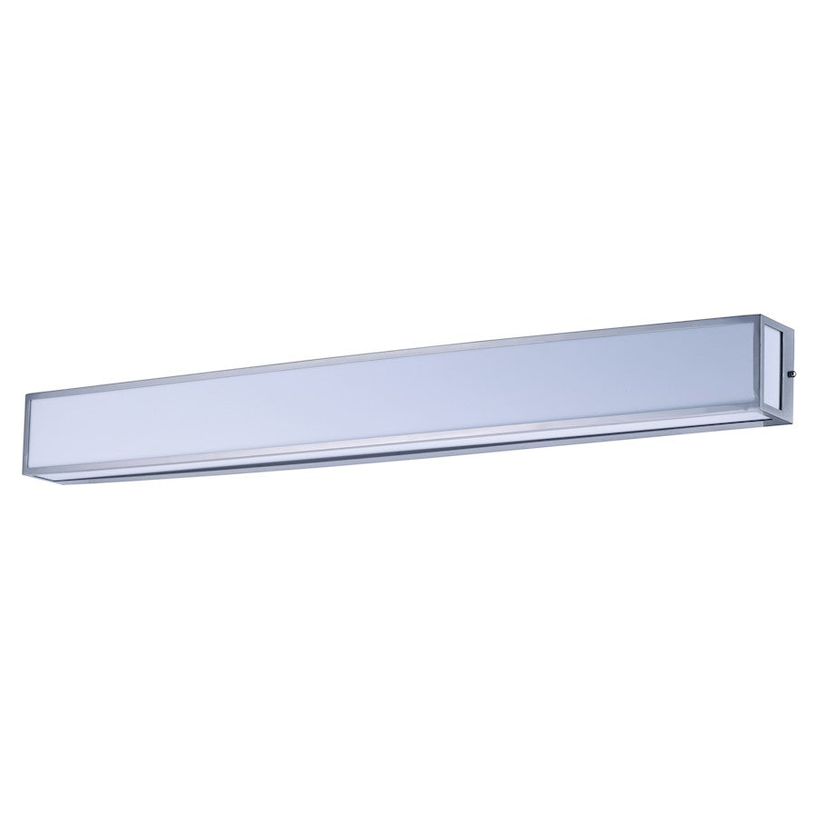 Maxim Lighting Vanity LED 48.75" 1-Light Bath Vanity, Nickel/White - 55586WTSN