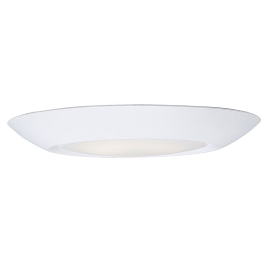 Maxim Lighting Diverse 1 Light 6" LED Flush Mount 3000K, White/White - 57413WTWT